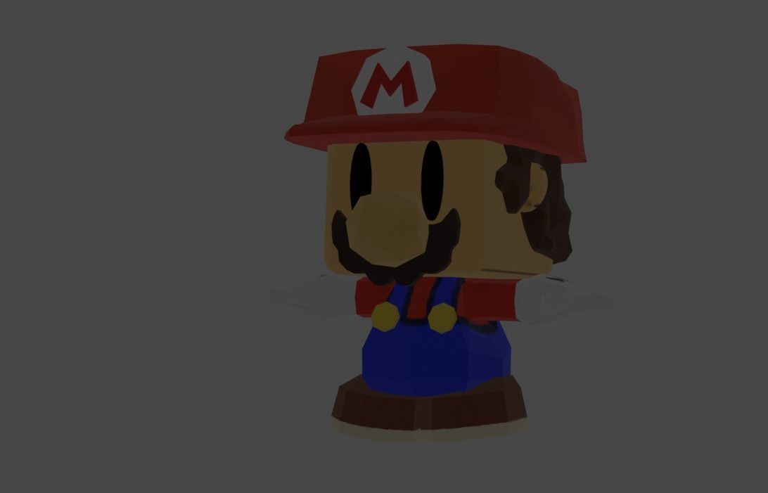  Paper Mario Customs Low-poly 3D model_5