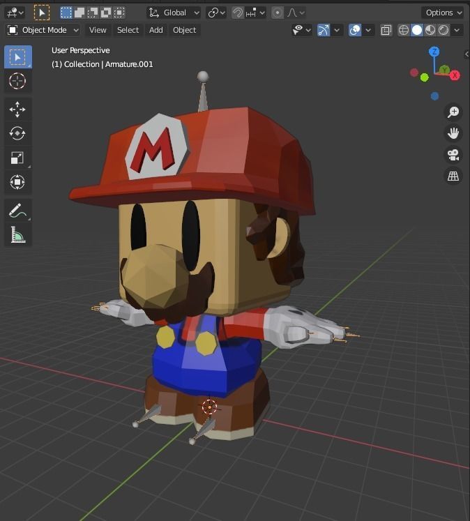  Paper Mario Customs Low-poly 3D model_2