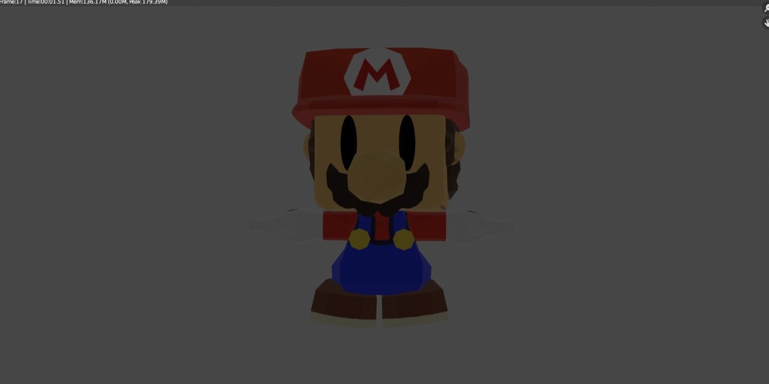  Paper Mario Customs Low-poly 3D model_4