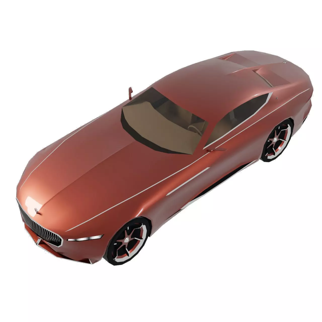 Mercedes Maybach 6 Low-poly 3D model