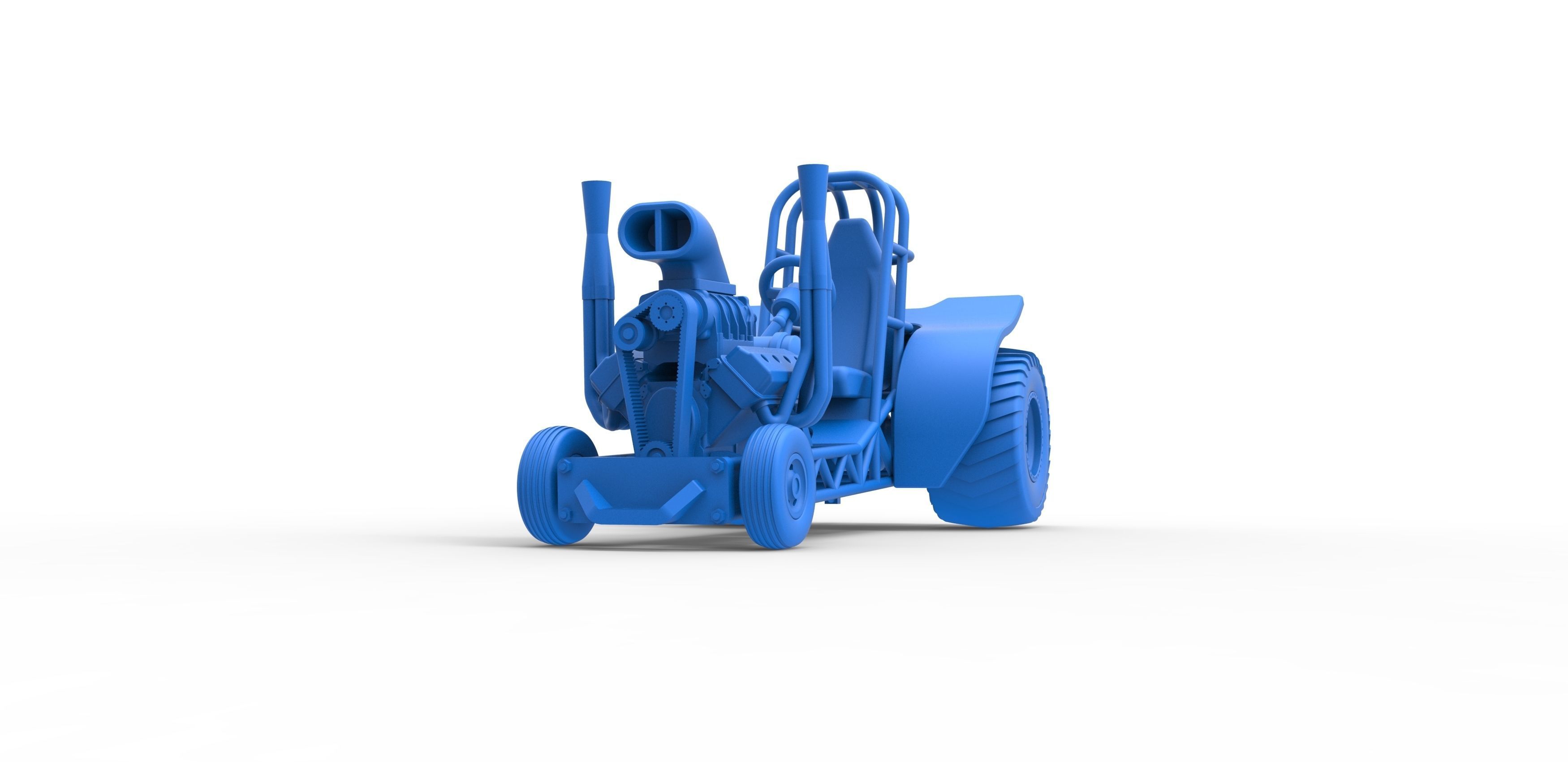 Mini Rod pulling tractor 3 Scale 1 to 25 3D print model_17