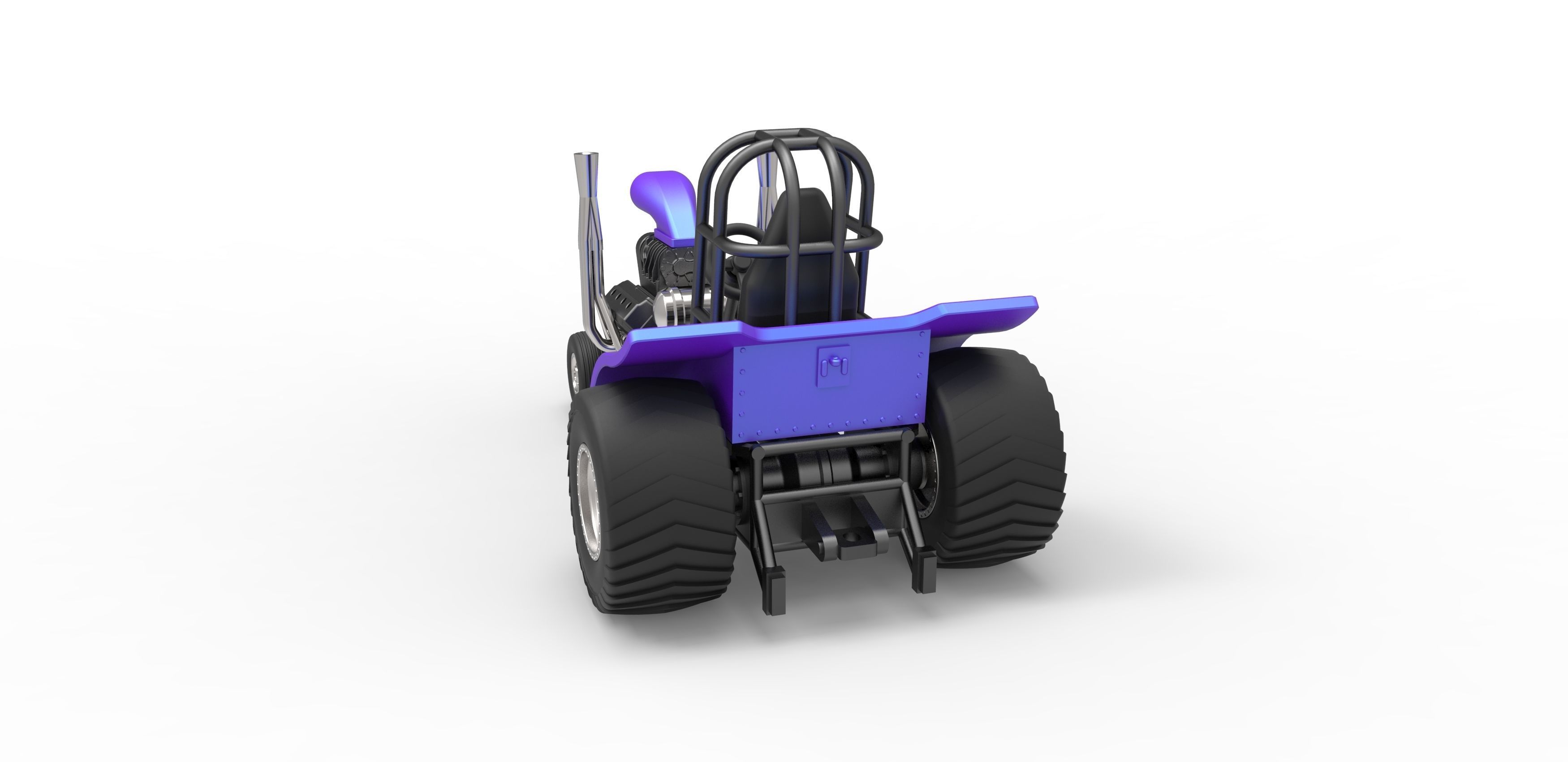 Mini Rod pulling tractor 3 Scale 1 to 25 3D print model_11