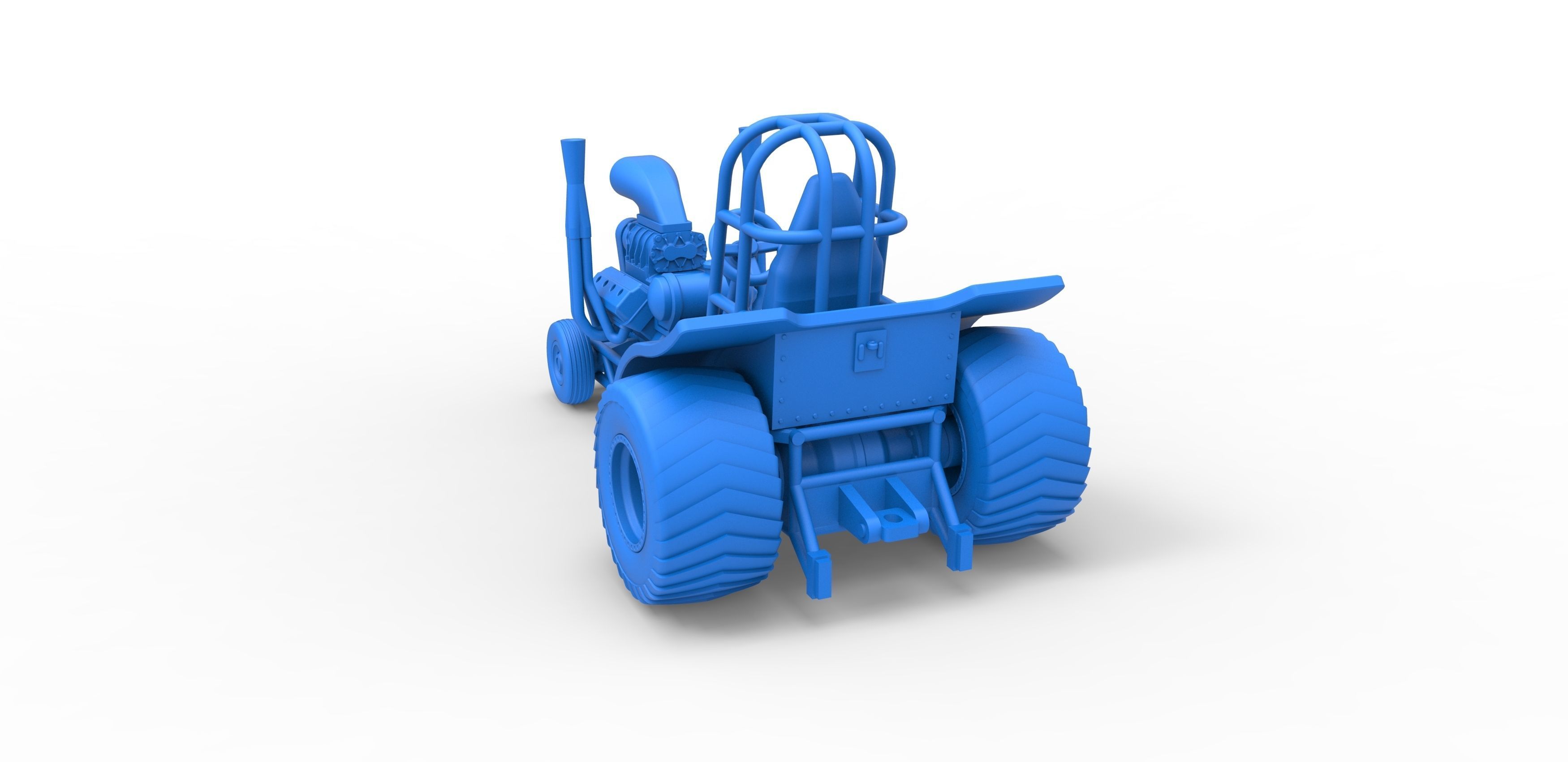 Mini Rod pulling tractor 3 Scale 1 to 25 3D print model_24