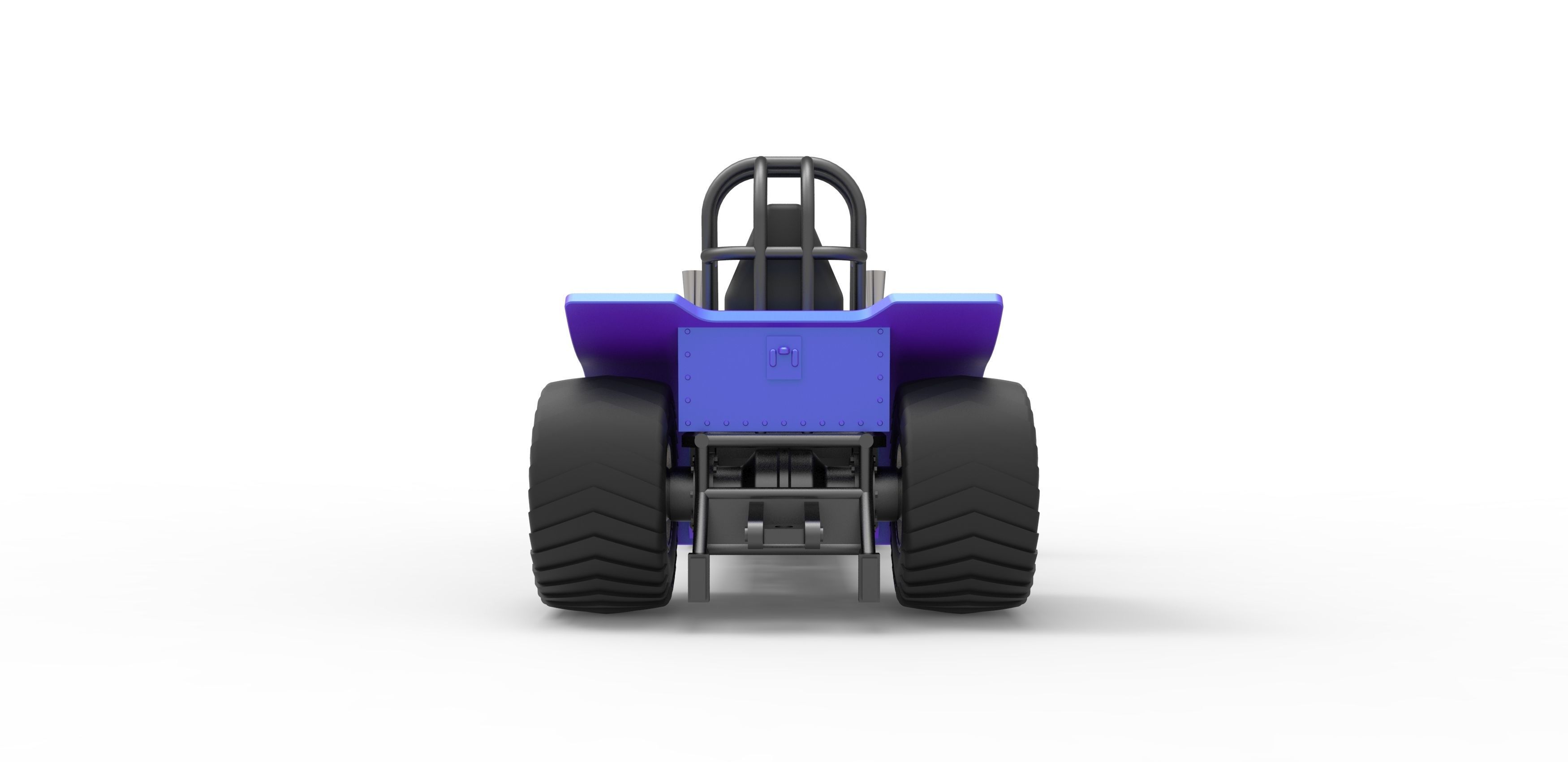 Mini Rod pulling tractor 3 Scale 1 to 25 3D print model_13