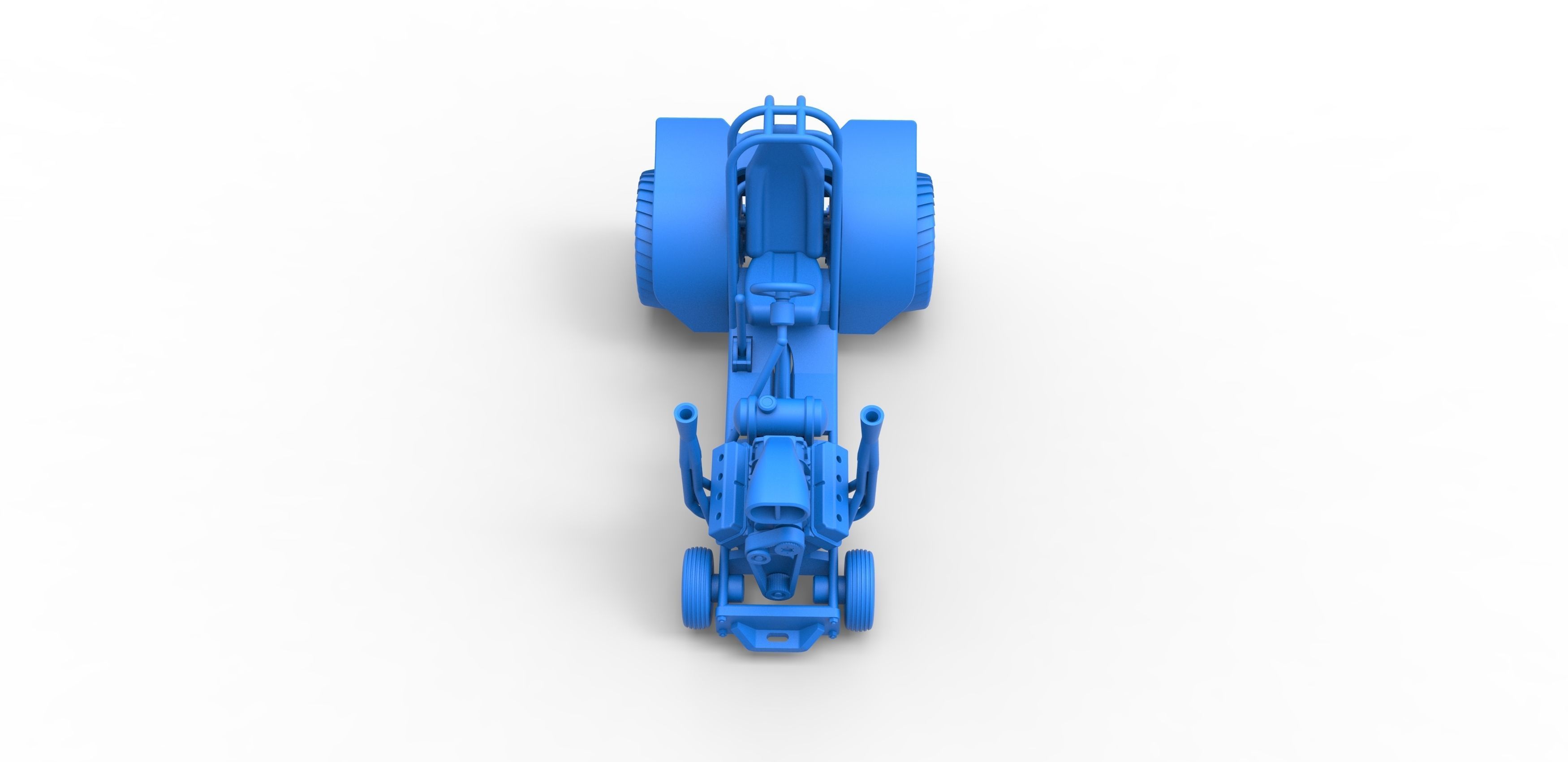 Mini Rod pulling tractor 3 Scale 1 to 25 3D print model_18
