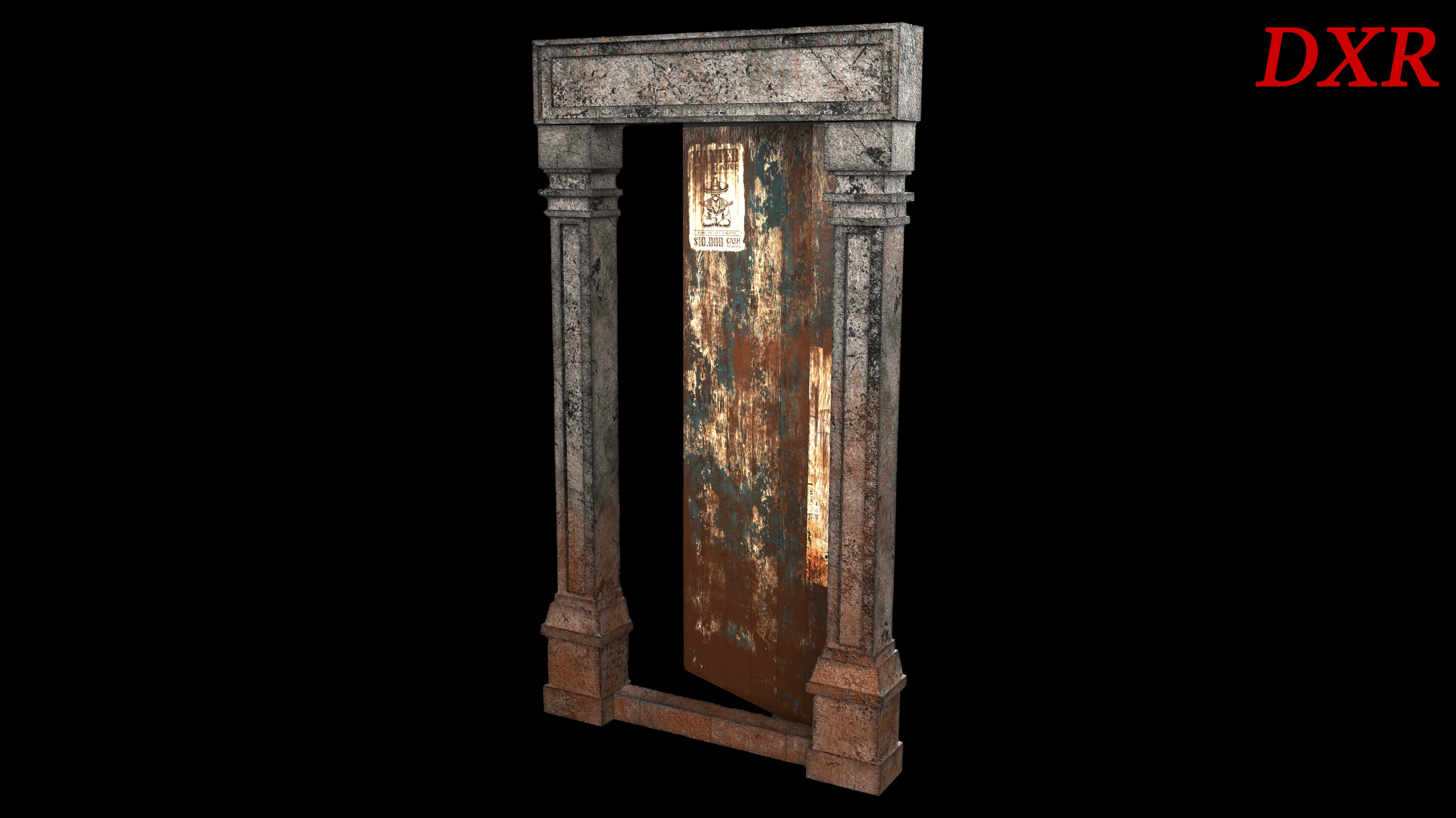  Realistic Wooden Door 3D Model Game-Ready Low-poly 3D model_1
