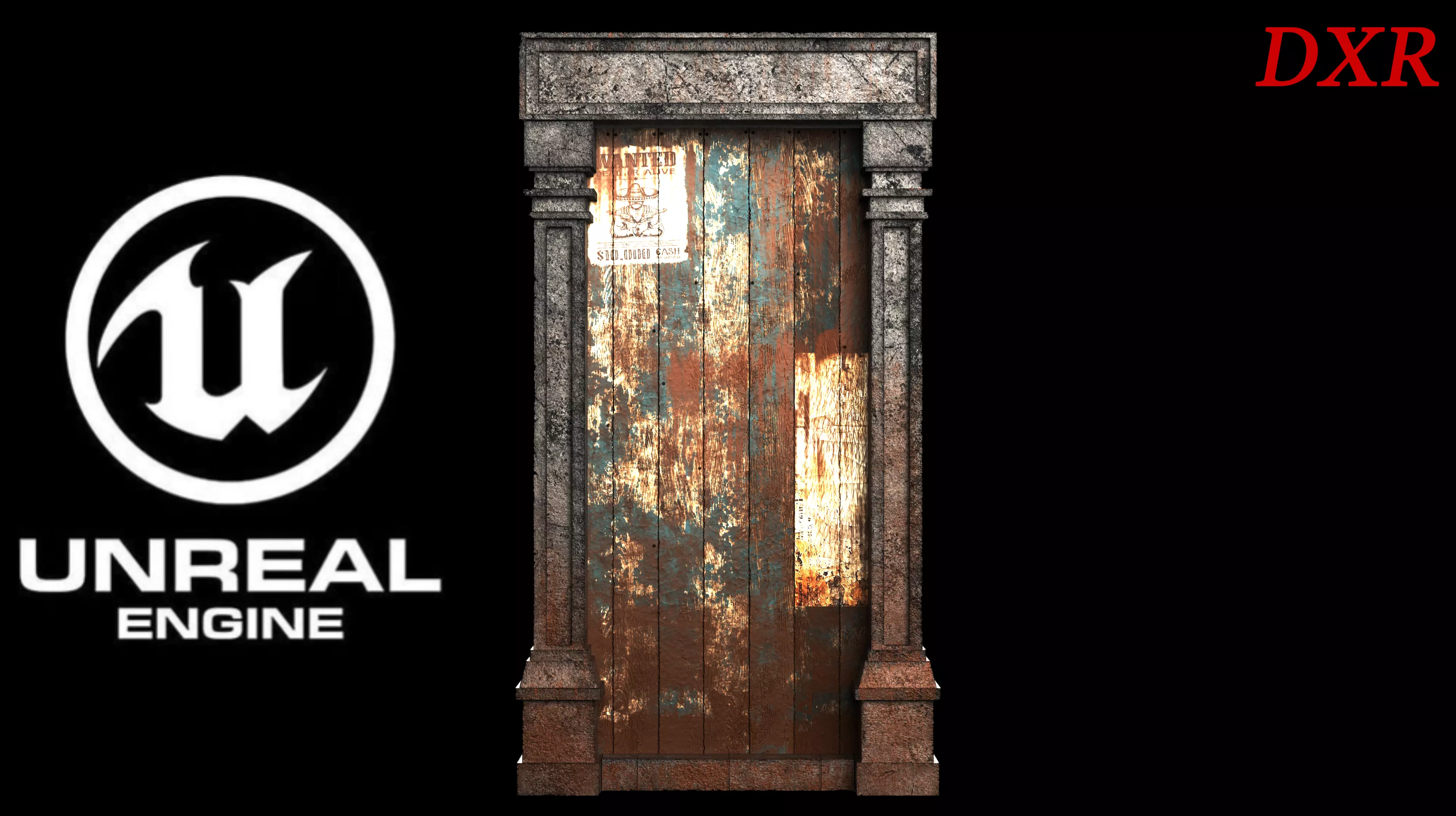  Realistic Wooden Door 3D Model Game-Ready Low-poly 3D model_0