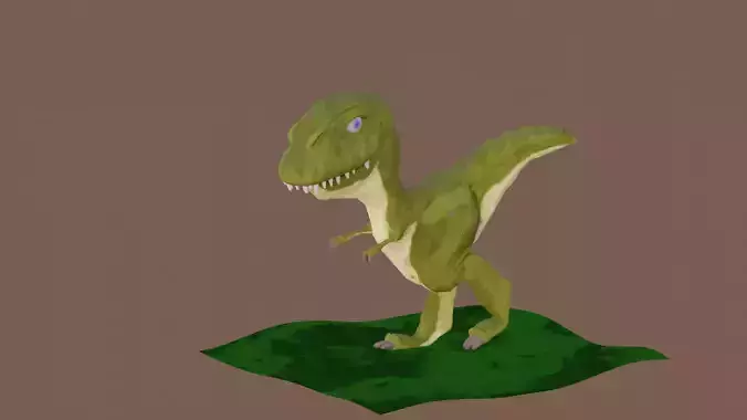 Trex Dino Cartoon Model