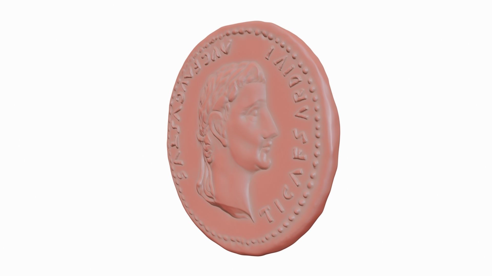 Old Golden Roman coins 3D model_19