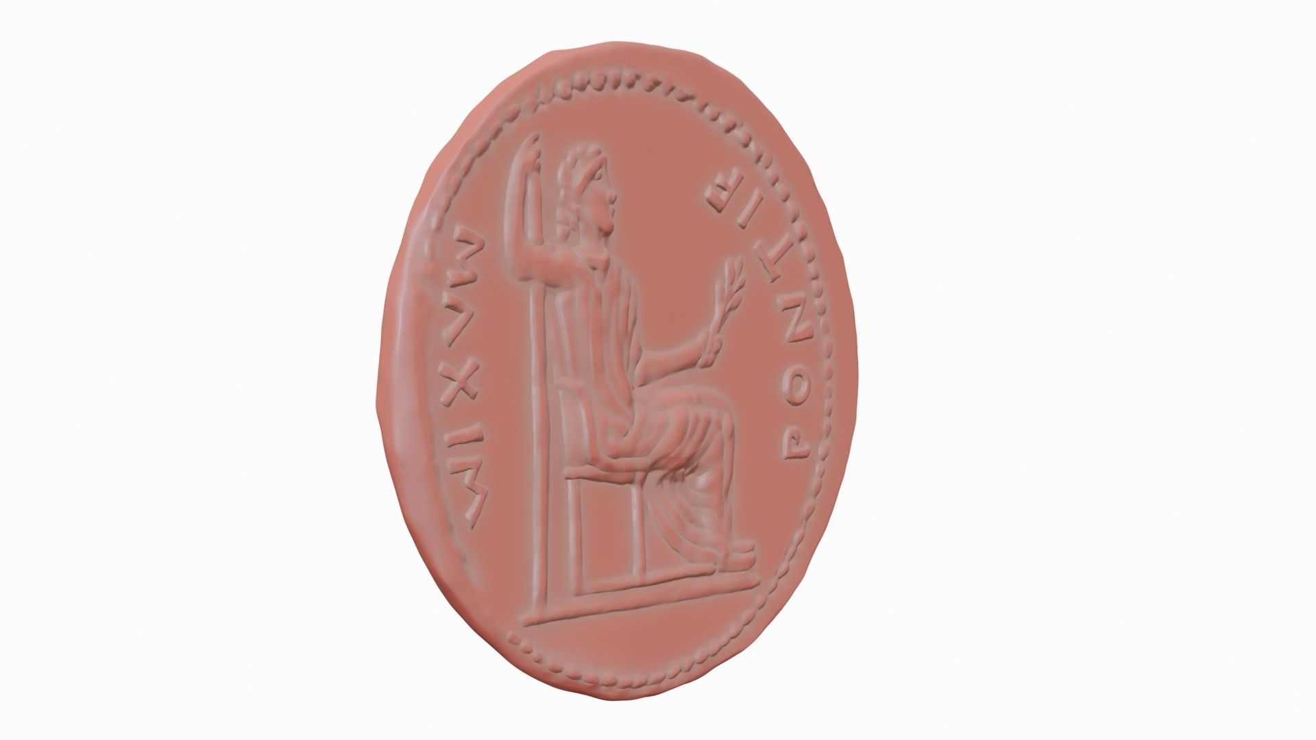 Old Golden Roman coins 3D model_22