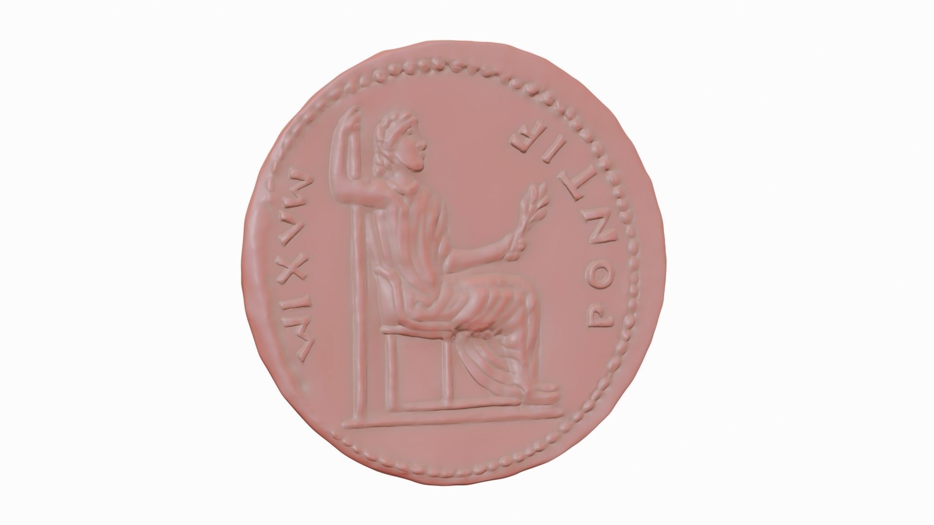 Old Golden Roman coins 3D model_20