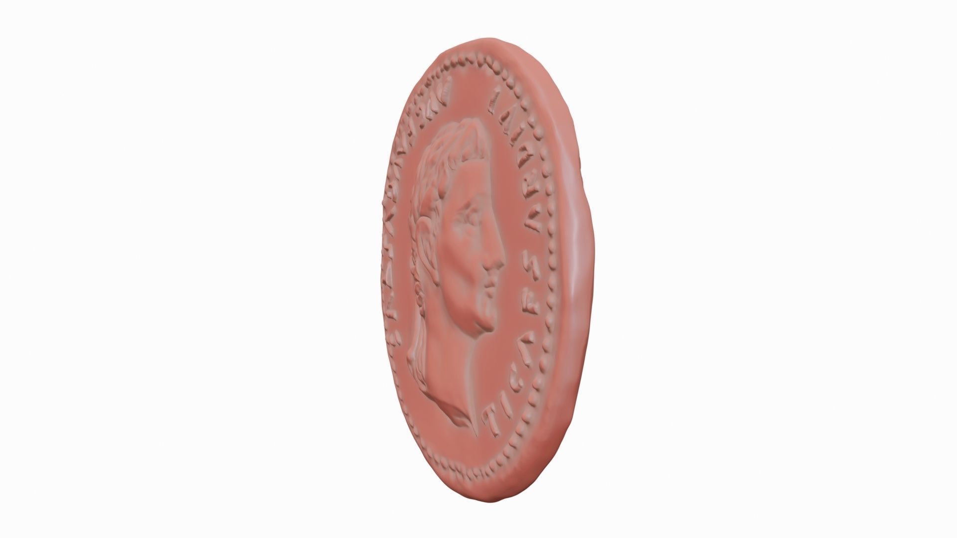 Old Golden Roman coins 3D model_17