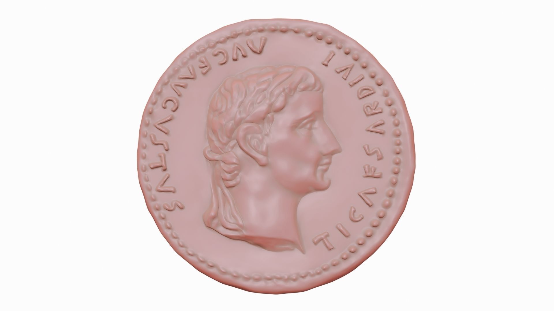 Old Golden Roman coins 3D model_24