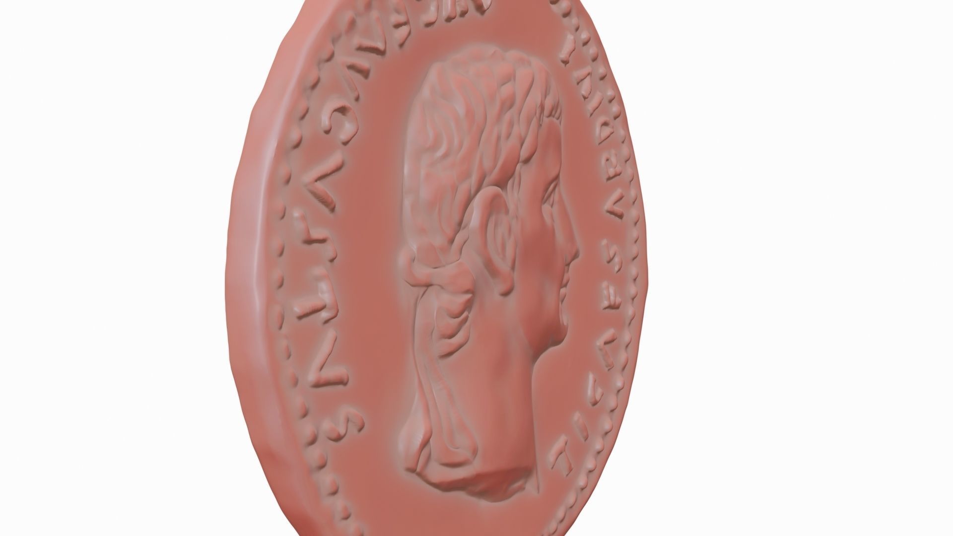 Old Golden Roman coins 3D model_26