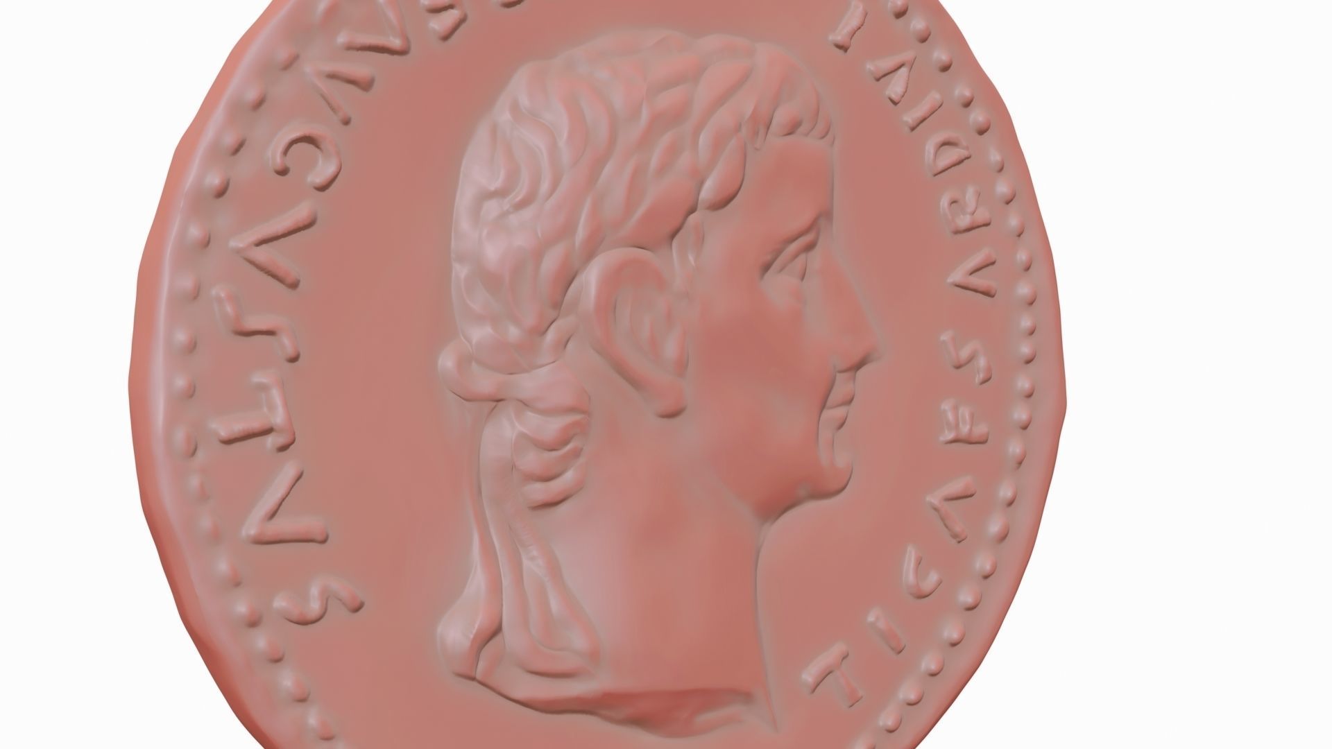 Old Golden Roman coins 3D model_28