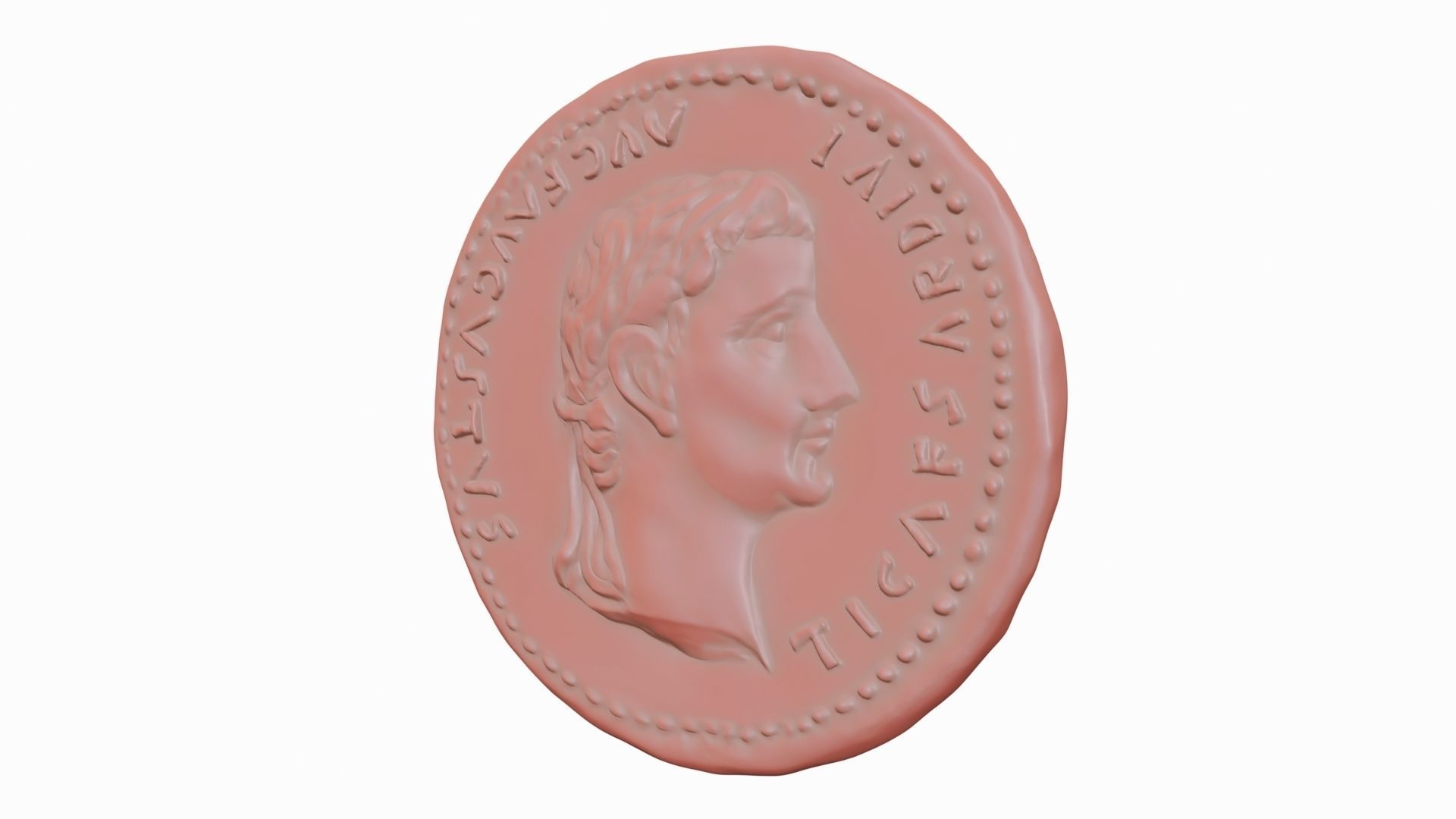 Old Golden Roman coins 3D model_21