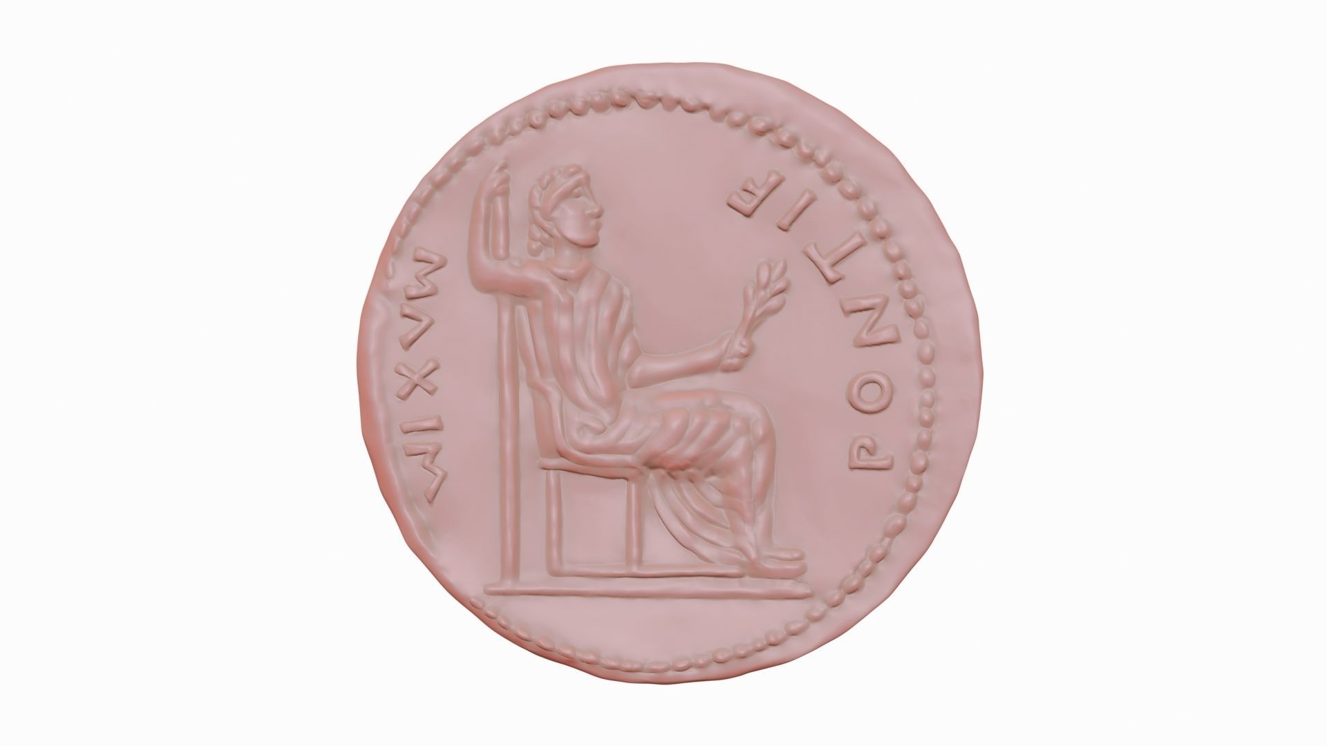 Old Golden Roman coins 3D model_25