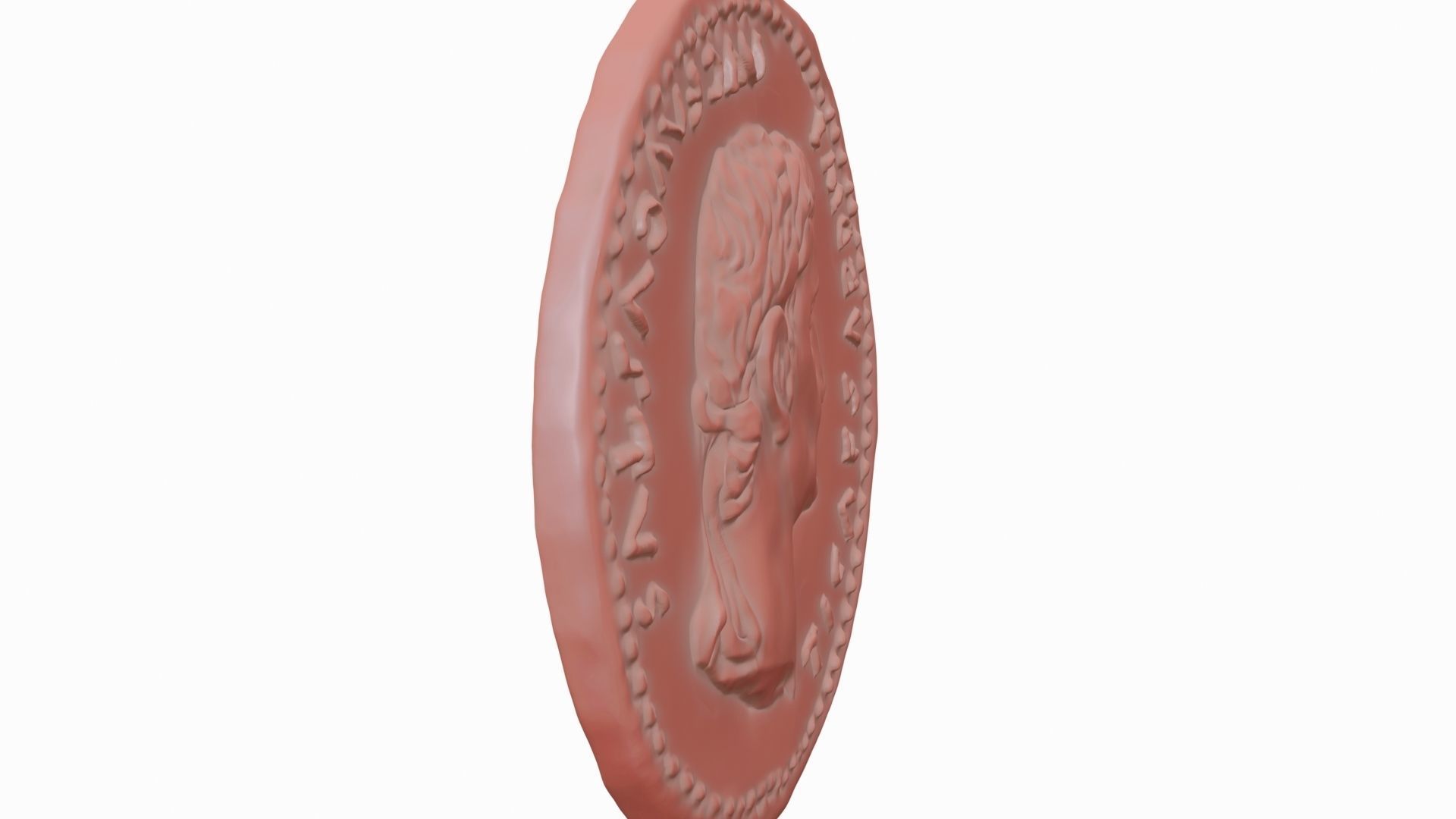 Old Golden Roman coins 3D model_27