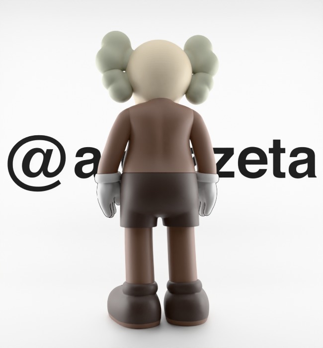 Kaws Companion Textured Low-poly 3D model_18