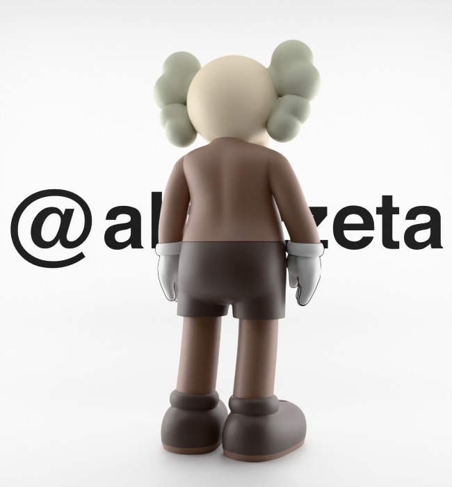Kaws Companion Textured Low-poly 3D model_21