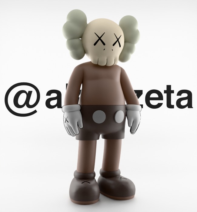 Kaws Companion Textured Low-poly 3D model_35