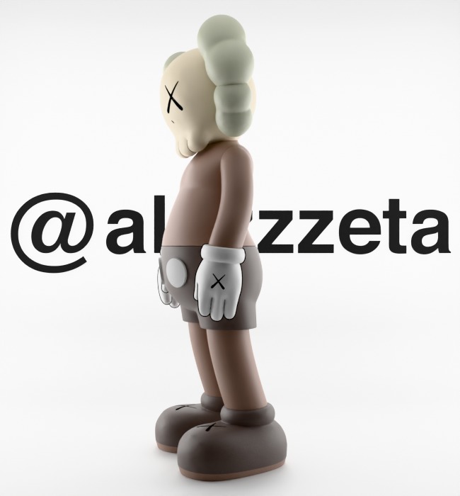 Kaws Companion Textured Low-poly 3D model_8