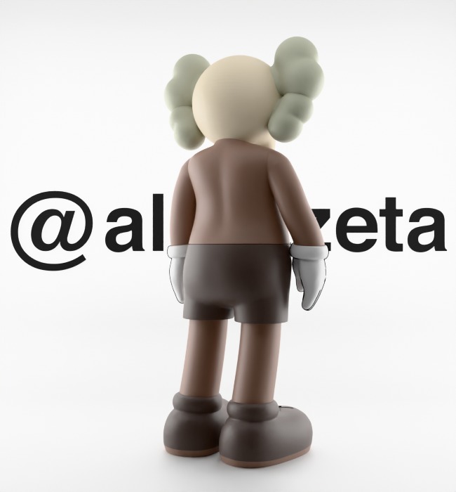 Kaws Companion Textured Low-poly 3D model_22