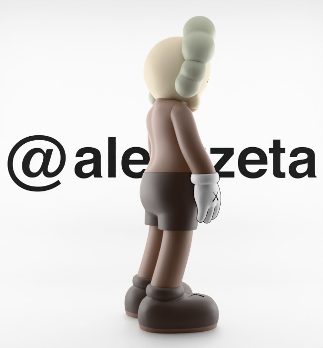 Kaws Companion Textured Low-poly 3D model_26