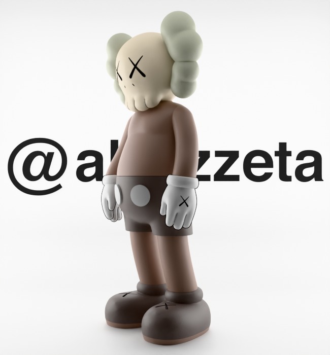 Kaws Companion Textured Low-poly 3D model_6