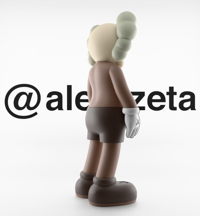 Kaws Companion Textured Low-poly 3D model_25