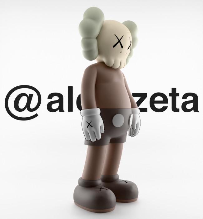 Kaws Companion Textured Low-poly 3D model_32
