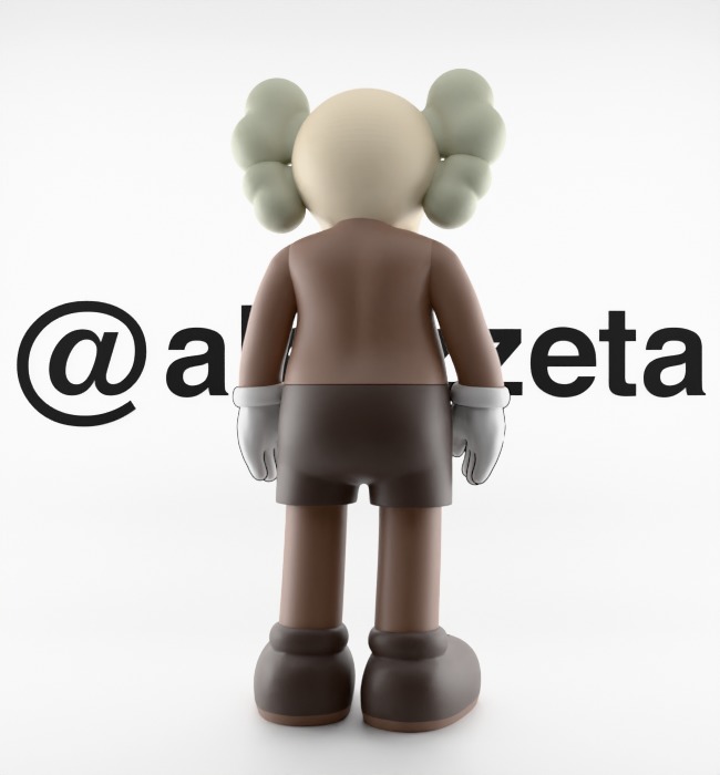 Kaws Companion Textured Low-poly 3D model_20