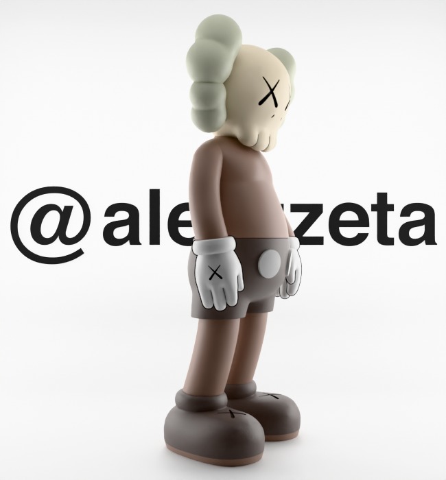 Kaws Companion Textured Low-poly 3D model_31