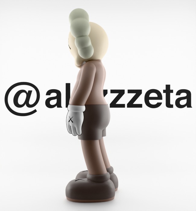 Kaws Companion Textured Low-poly 3D model_11