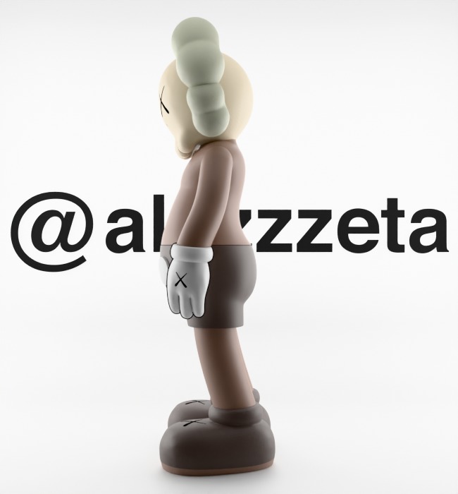 Kaws Companion Textured Low-poly 3D model_10