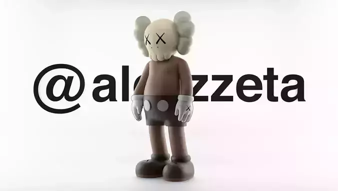 Kaws Companion Textured Low-poly 3D model