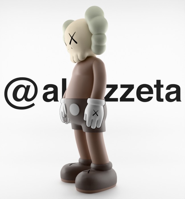 Kaws Companion Textured Low-poly 3D model_7