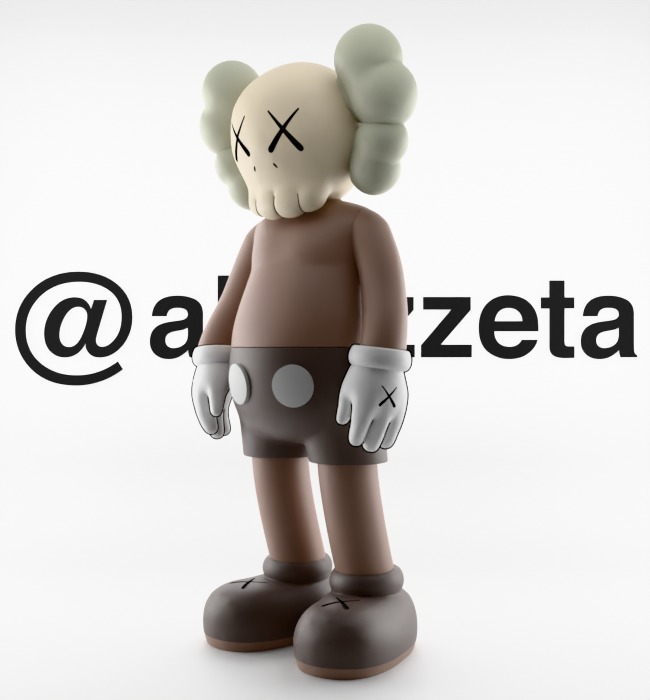 Kaws Companion Textured Low-poly 3D model_5