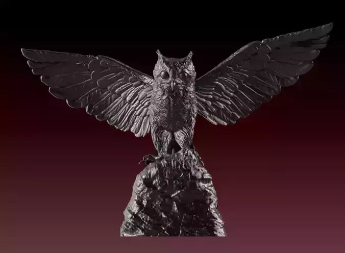 Owl miniature 3D print model