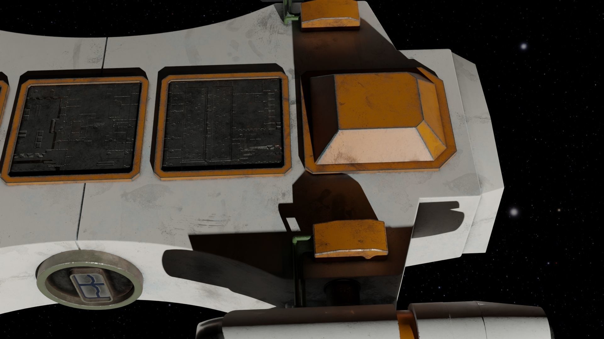 Spaceship 3D model star wars spacecraft flying in space Low-poly 3D model_12