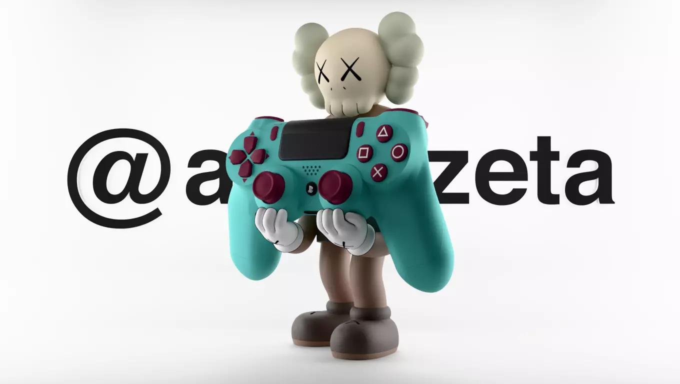 Kaws Controller Stand Sony Play Station IV 4 V 5 Textured 3D model