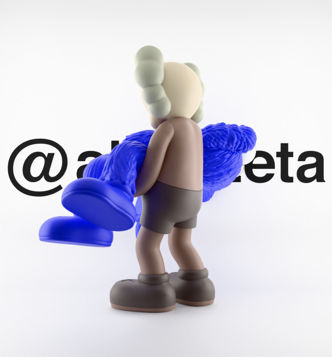 Kaws Gone Textured Low-poly 3D model_13