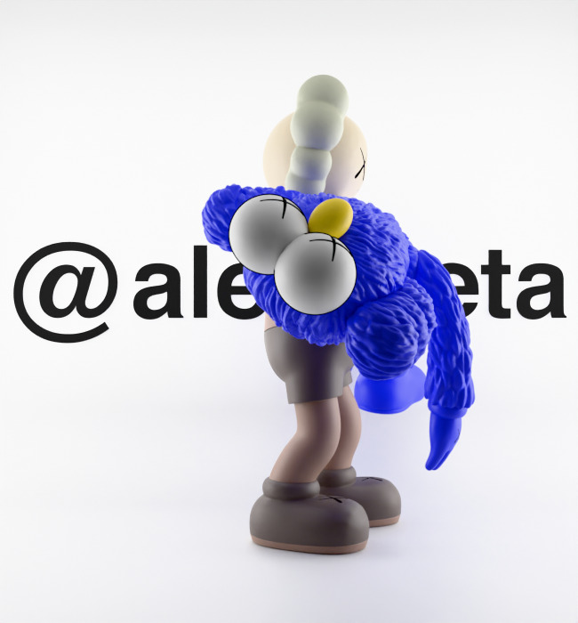 Kaws Gone Textured Low-poly 3D model_28