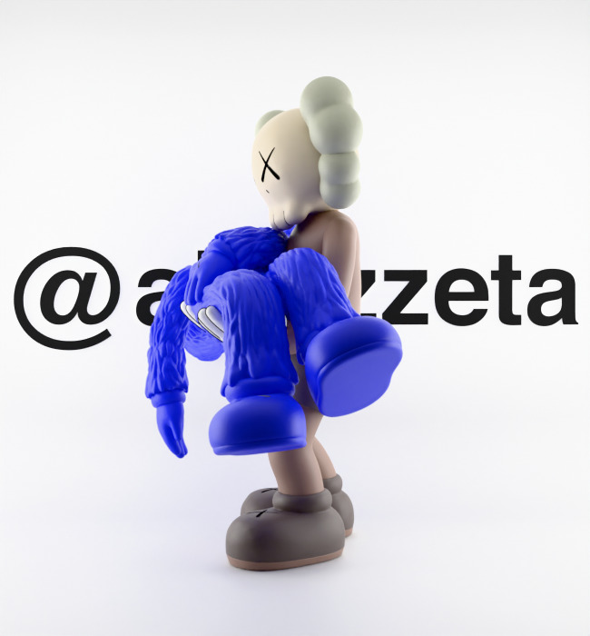 Kaws Gone Textured Low-poly 3D model_8