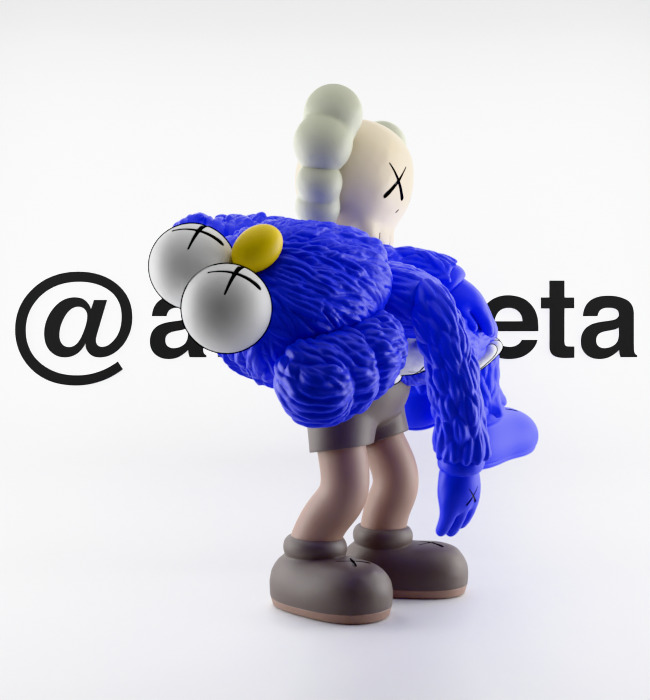 Kaws Gone Textured Low-poly 3D model_30