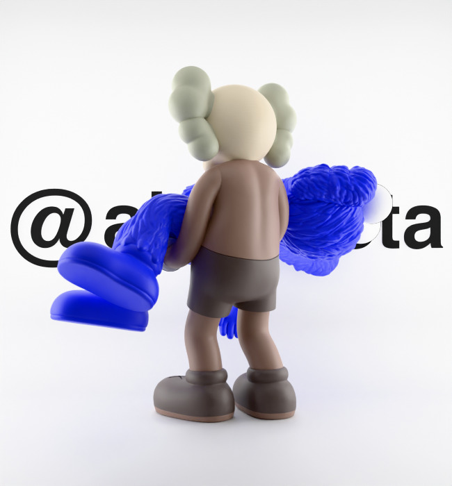 Kaws Gone Textured Low-poly 3D model_15