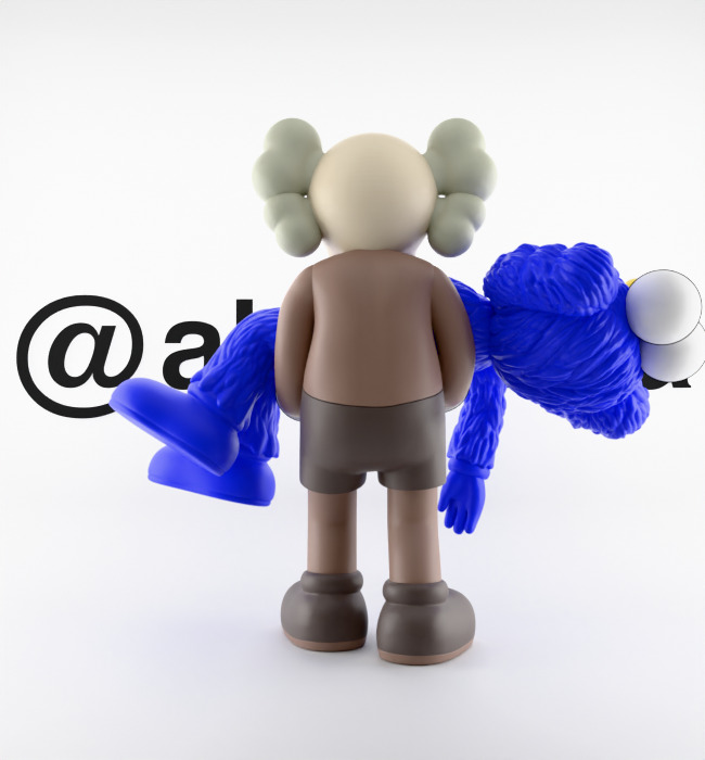 Kaws Gone Textured Low-poly 3D model_19