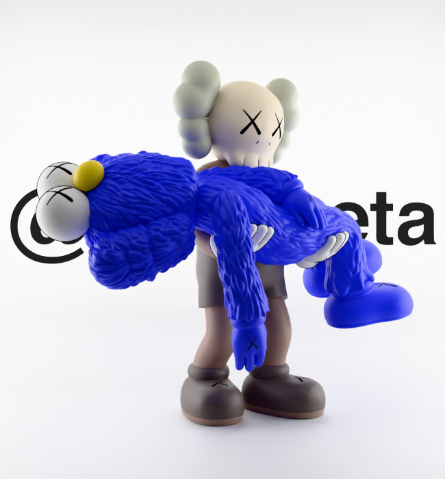 Kaws Gone Textured Low-poly 3D model_33