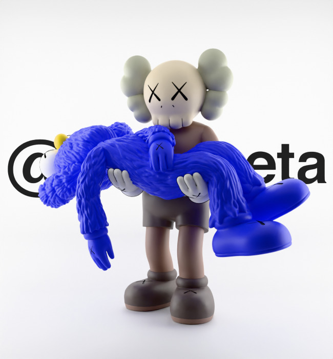 Kaws Gone Textured Low-poly 3D model_3