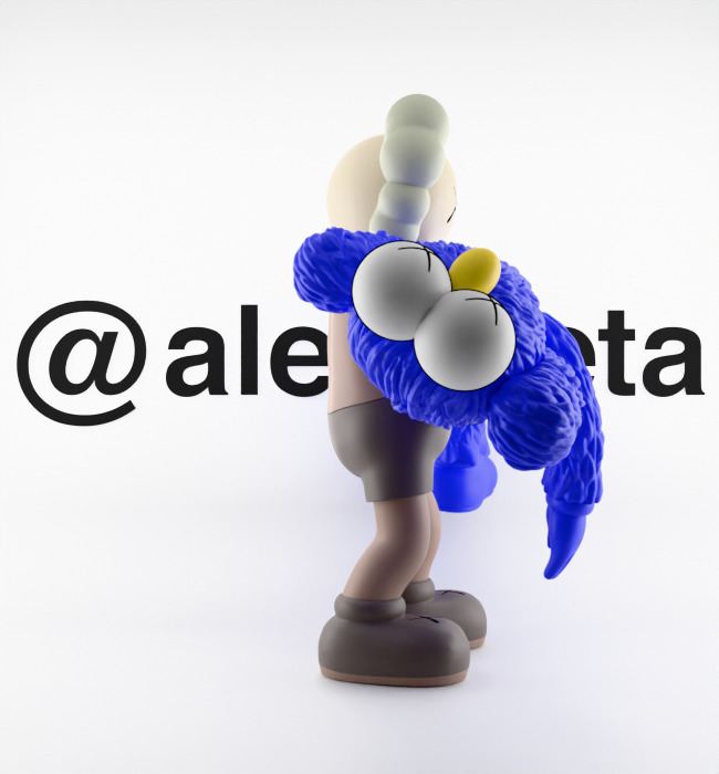 Kaws Gone Textured Low-poly 3D model_27